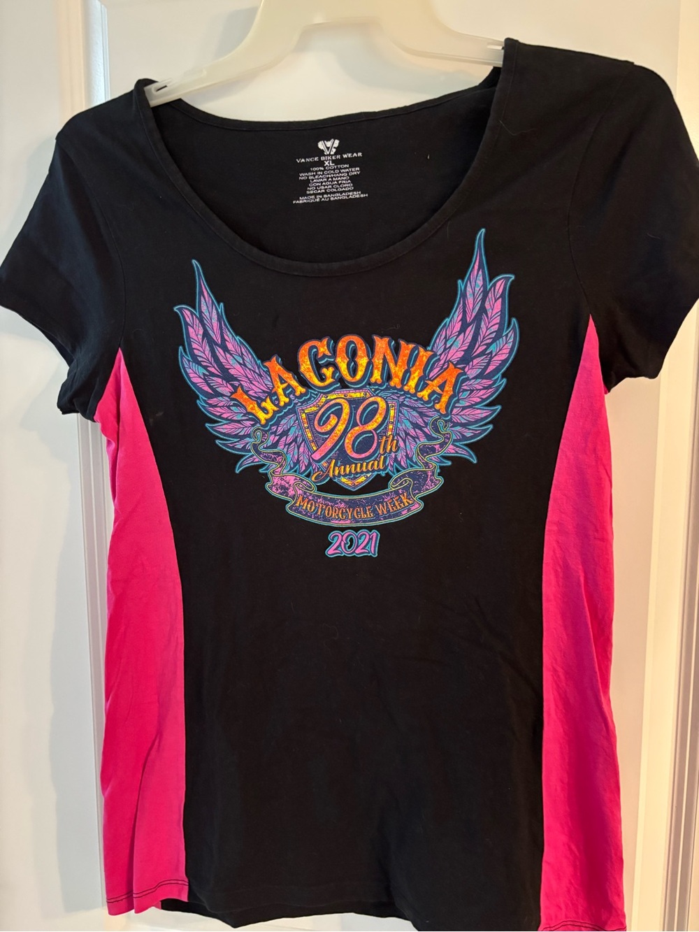 Black and Pink Laconia 28th Annual Graphic Tee